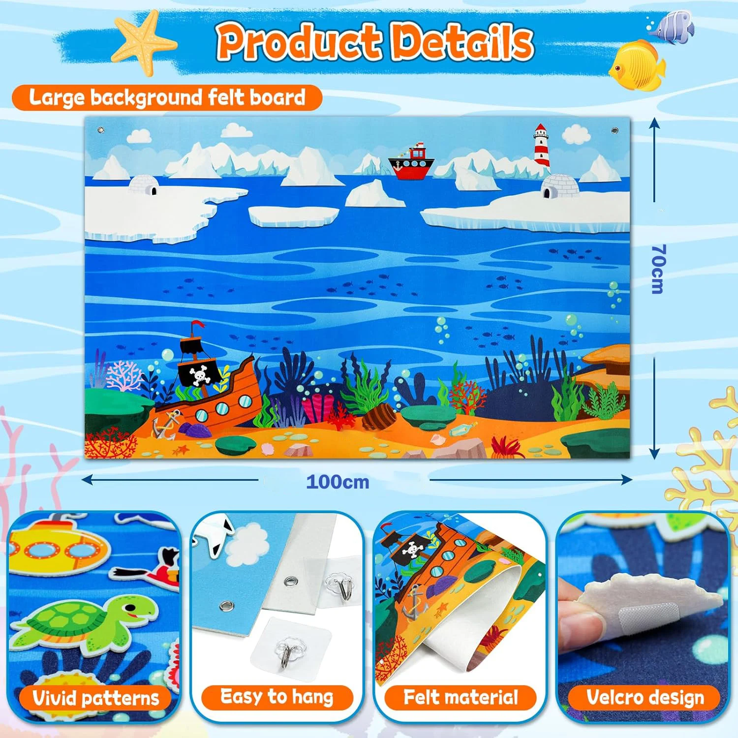 Zoo Tiere Filz Geschichte Bord Set Montessori Lernen Spielzeug Interaktive Storytelling Lehre Spielen Wand Hängen Kits Für Kinder Geschenk – Detail 11