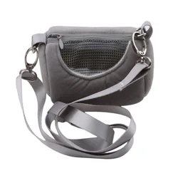 Pet Cage Cross Body Accessories Soft Practical House Travel Portable Squirrel Visible Mesh Hamster Carrier Bags Cylinder Design