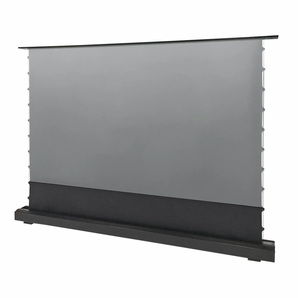 

Telon Hot Sale Floor Up Projector Screen Motorized with Remote for UST, Short Throw, Standard Throw Projection