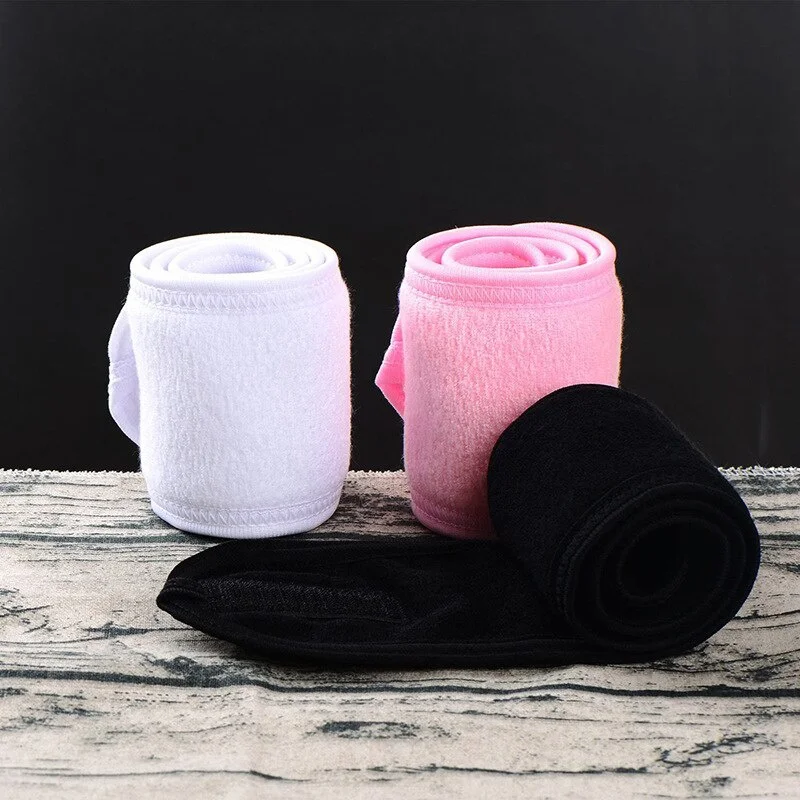 1pcs Facial Spa Headband Makeup Shower Bath Wrap Sport Hairband Terry Cloth Adjustable Stretch Towel Head Wrap Hair Accessories