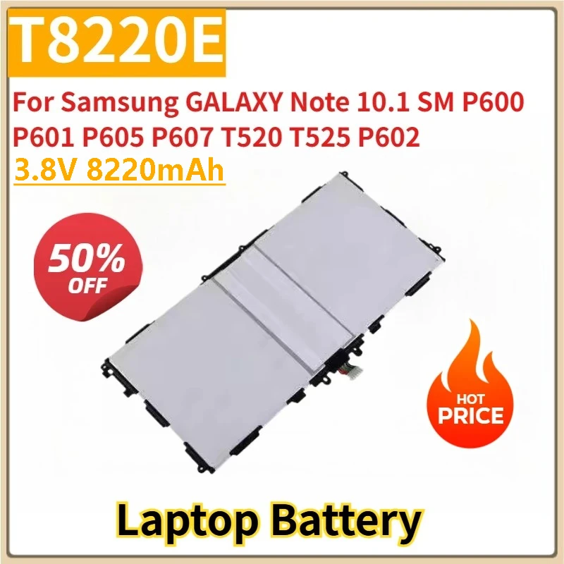 

Новый сменный аккумулятор для ноутбука 3,8 В 8220 мАч T8220E T8220C для Samsung GALAXY Note 10,1 SM P600 P601 P605 P607 T520 T525 P602
