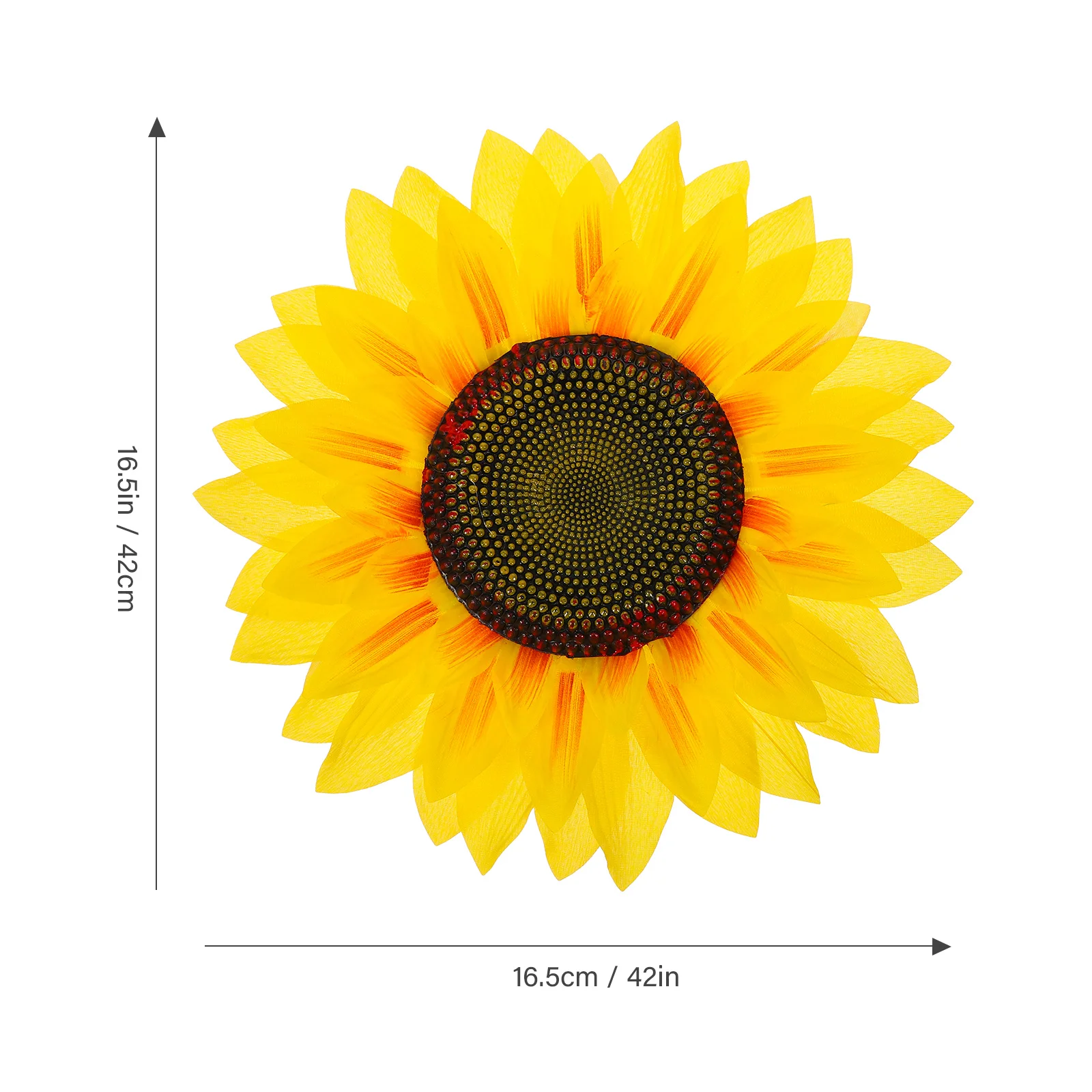2개 세트 휴대용 가짜 해바라기 머리 장식 가벼운 대형 해바라기 장식품 무용 공연 파티 사진 촬영용