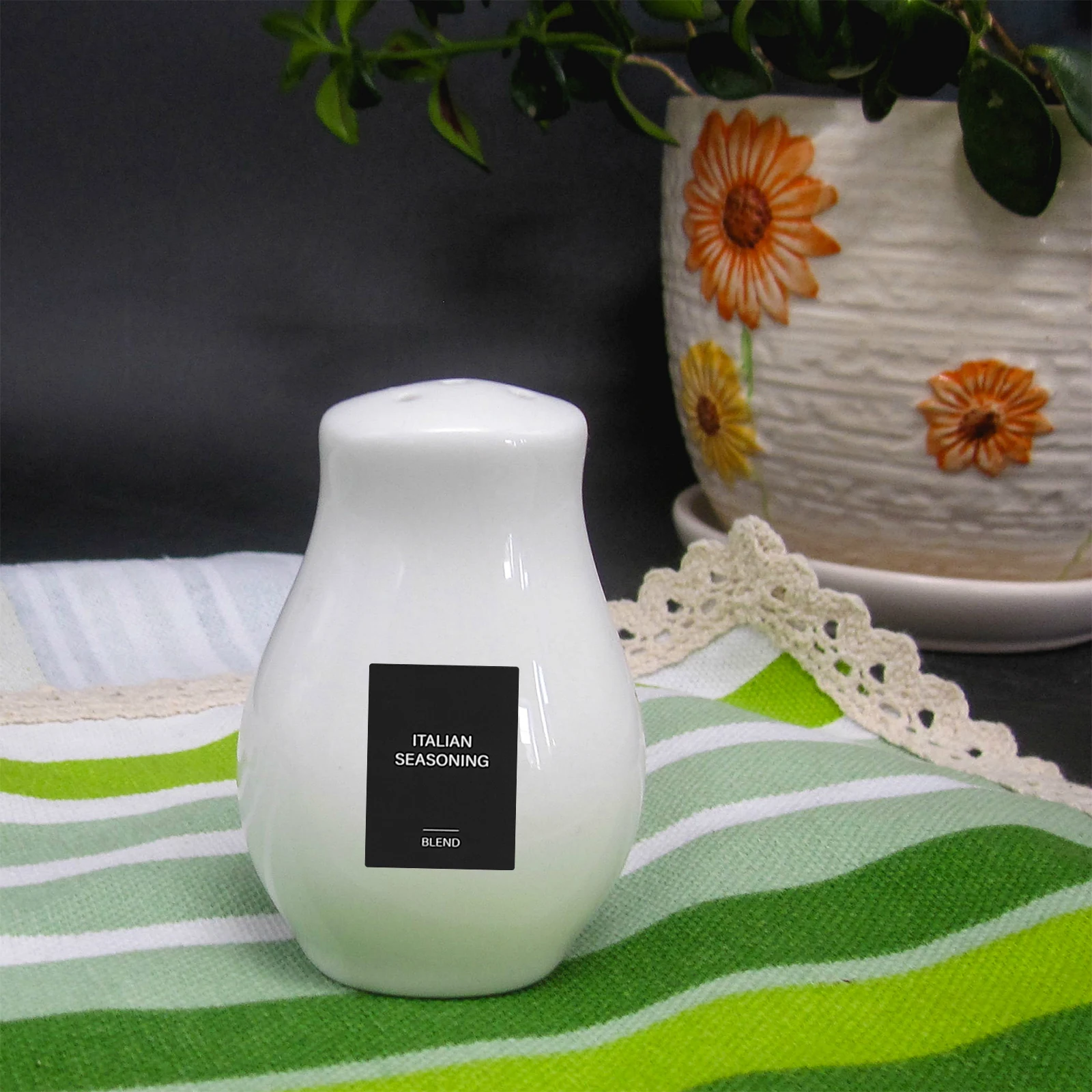 32 قطعة ملصقات توابل مستطيلة مقاومة للماء ذاتية اللصق لحاويات المطبخ جرة الطعام تنظيم مخزن التسمية ملصق