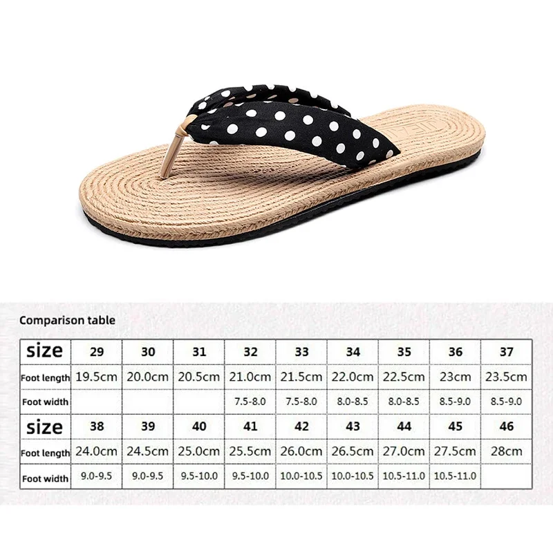 Ladies Summer Fashion Weave Women Beach Flip-Flops Non-Slip Flat Ladies Outdoor Soft Slippers Women\'s Simple Flip-Flop