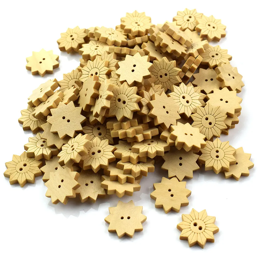 

Аксессуары для рукоделия, скрапбукинга, 2 отверстия, 18x18 мм, 50 шт., пуговицы из натурального дерева