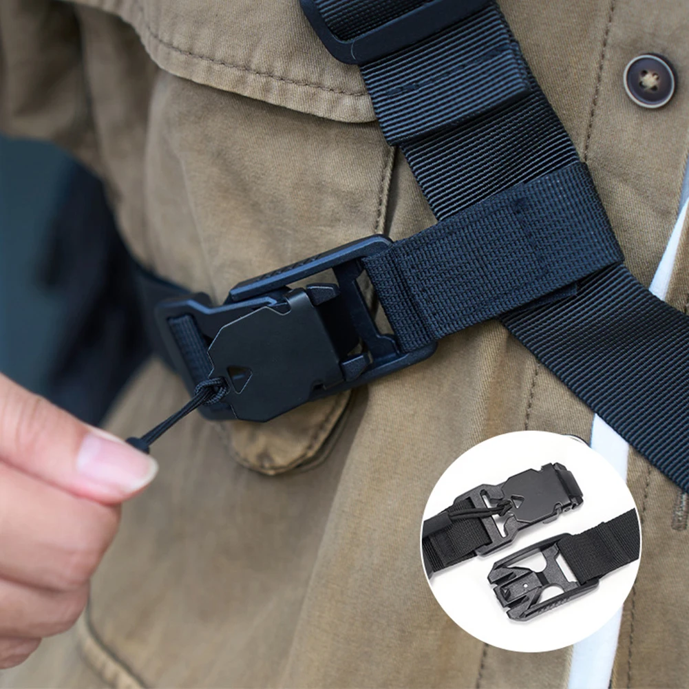 Tracolla stabilizzatrice per zaino ausiliario a tre punti Borsa pettorale staccabile rapidamente Tracolla fissa regolabile per pacchi a tracolla e messenger