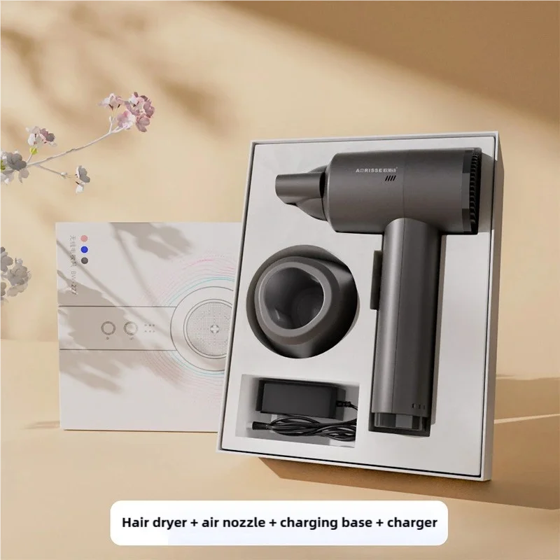 Лидер продаж, портативный дорожный фен, беспроводной фен 300 Вт с зарядной док-станцией, зарядный фен