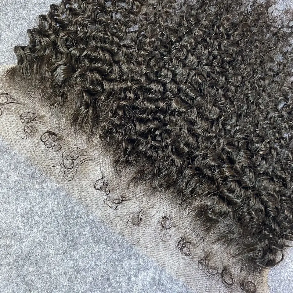 4C Crespo Endge 13x6 Invisibile HD Frontale Del Merletto Ricci Profondi 13x4 Anteriore Del Merletto Con I Capelli Del Bambino 5x5 6x6 7x7 Chiusura Del Merletto Dei Capelli Umani di Remy