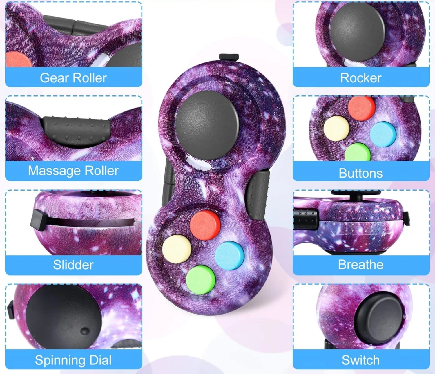 Fidget Pad Retro Classic Fidget Controller Handheld Fidget Game Controller Fun Fidget Pad Packs Classic Fidget Toys