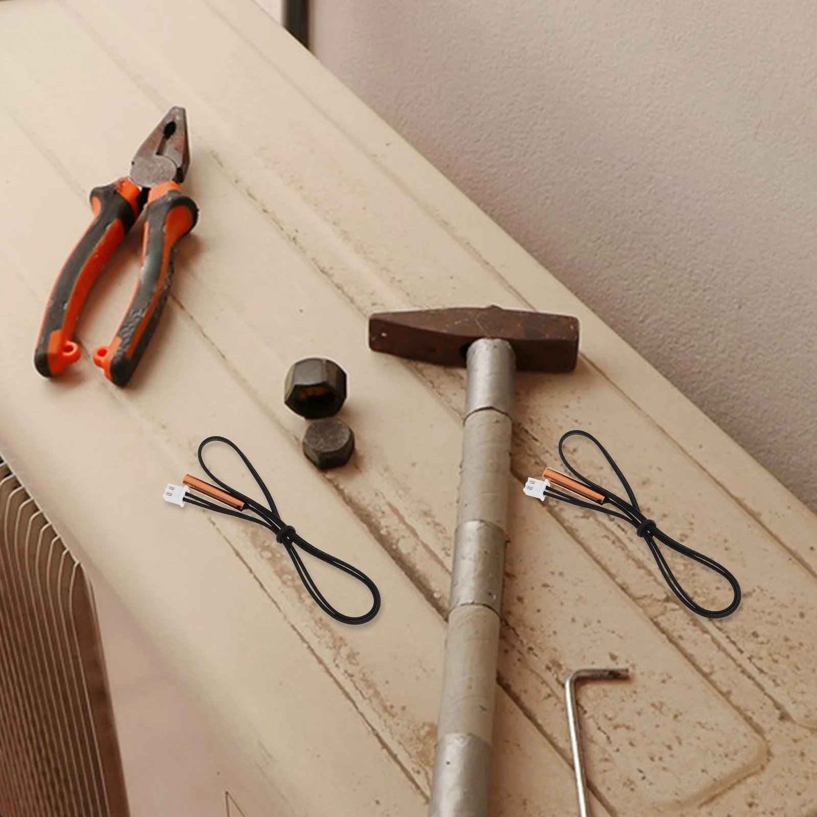 Sensor de temperatura para ar condicionado, 2 peças, sonda ntc, substituição de termostato universal, aço inoxidável, acessório de reparo hvac