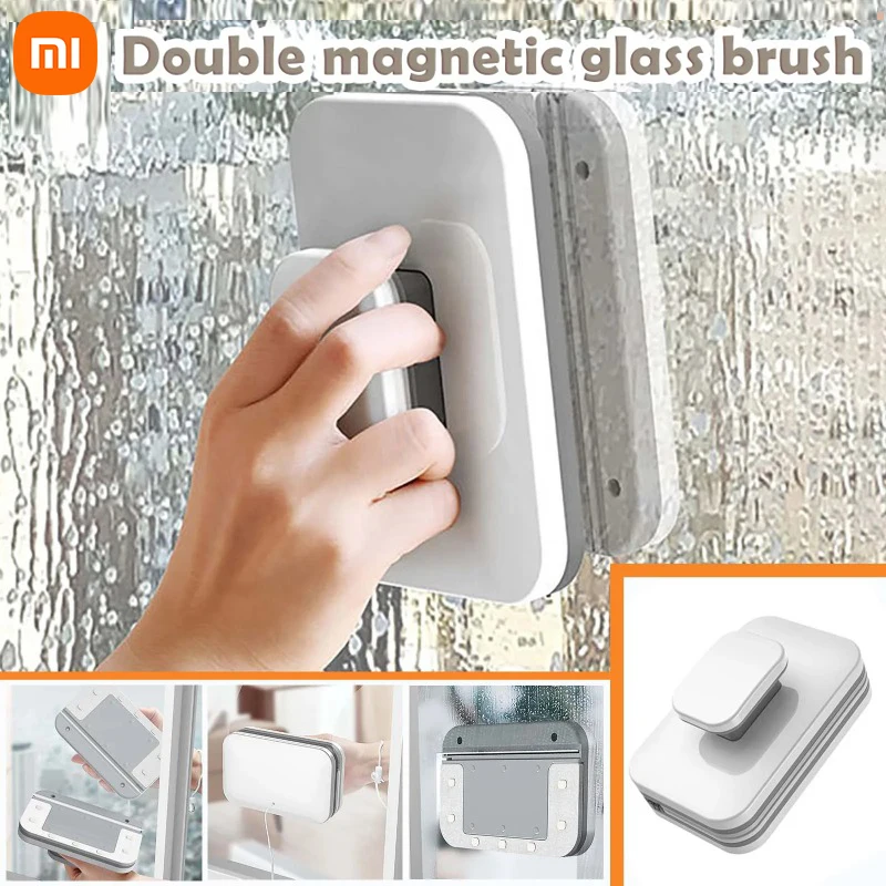 

Xiaomi Glass Wash Magnetic Window Double Sided Cleaning Brush Household Magnetic Brush for Washing Windows Home Cleaning Tool