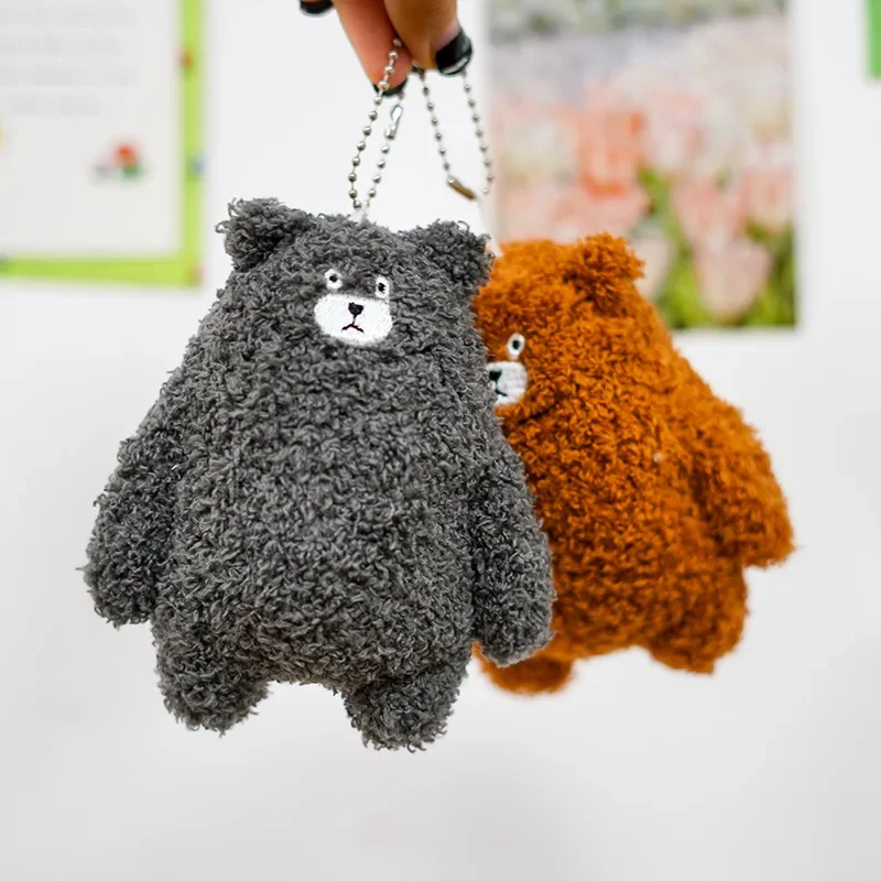 Stuffed Animals Plush Kawaii Chubby Bear Pendant Plush Toy Doll Girl Heart Super Cute Keychain Brithday Gift for Best Friend