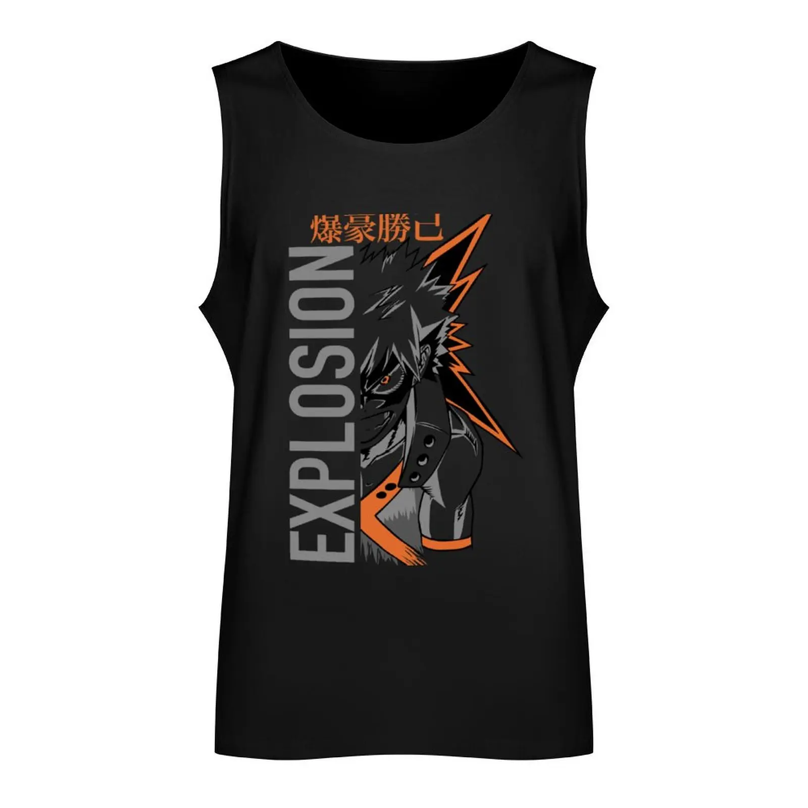 Bakugo Explosion Tank Top T-shirts men Men's gym t-shirts