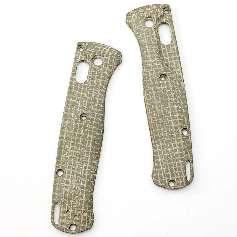 Imagem -03 - Micarta Material Faca Dobrável Escalas Lidar com Patches para Benchmade Bugout 535 Facas Faça Você Mesmo Fazendo Apertos Acessórios Shank Par