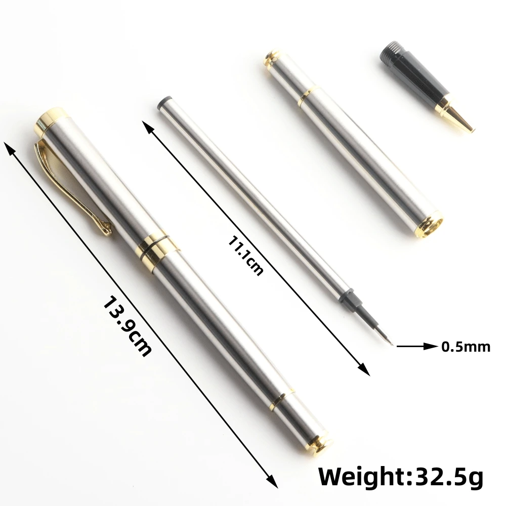 Luxury Brand Roller Ballpoint Pen Metal Office School Supplies Gold Rollerball High Quality Stationery  Roller Pens