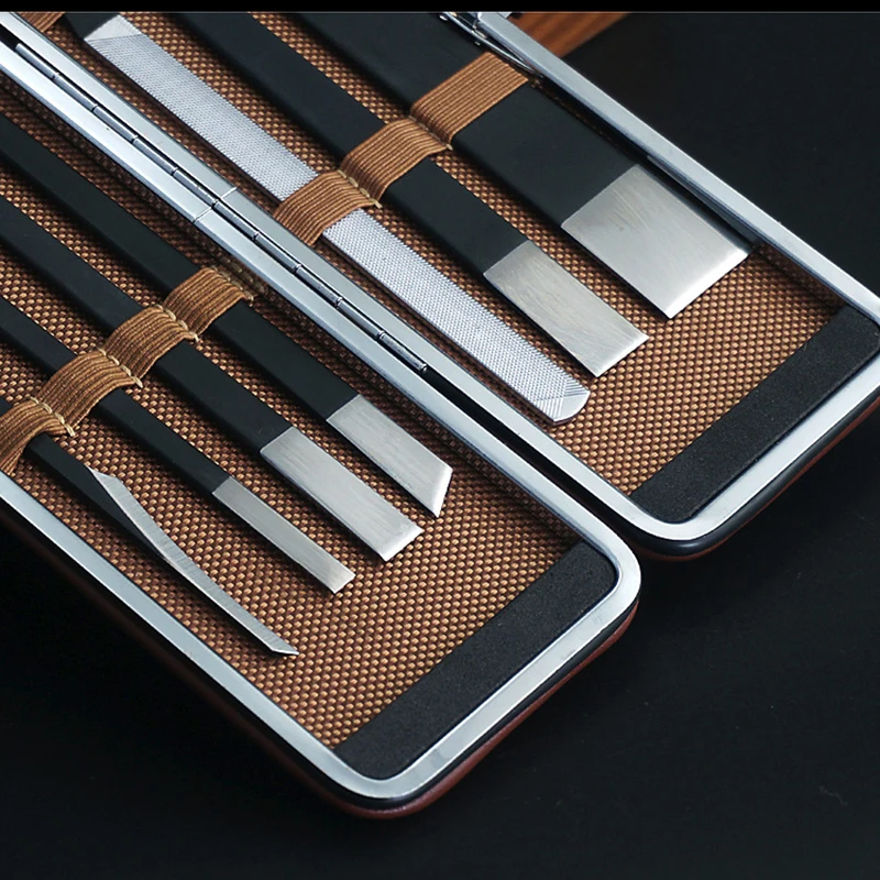 1 세트 DIY 가죽 조각 칼 가죽 작업 도구 얇은 절단 칼 전문 페디큐어 칼 세트