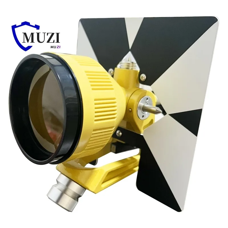 Mini Single Tilt Prism for Topcon & Sokkia Total Stations, Black & White AK11 Metal Target Board Plate Survey Prism, 5/8 Thread