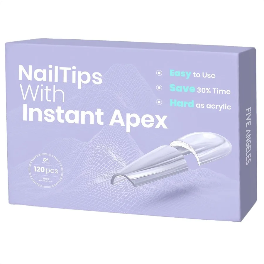 

Типсы Tipex Instant Apex: гель для длинного гроба с полным покрытием, более толстые акриловые прочные, жесткие, прозрачные, предварительно вытянутые ногти Pron