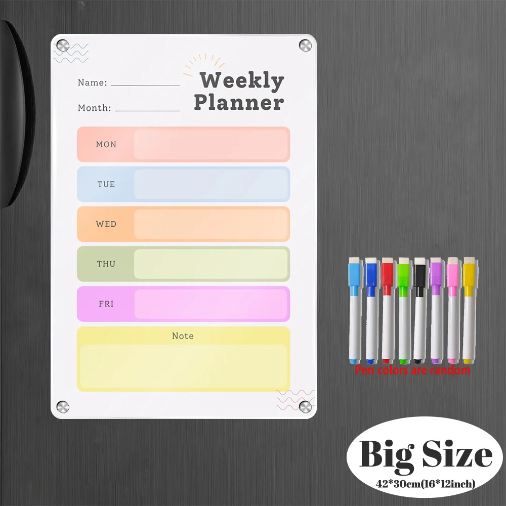 

Portable Magnetic Sticky Planning Board, Reusable, and Easy to Stick on and Off. Suitable for Use in Offices, Homes