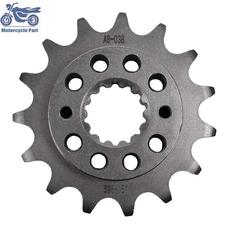 525 43T 15T Motorcycle Front Rear Sprockets 20CrMnTi For Ducati 937 Desert X 2023 937 Multistrada V2 2022-2023 43T/15T Tooth 525