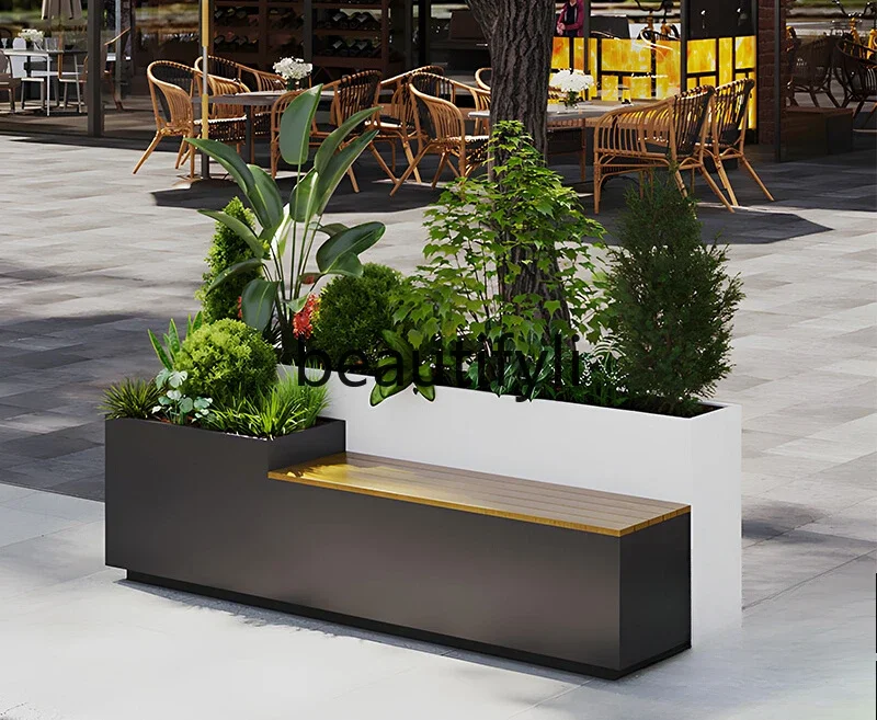 Outdoor Balcony Terrace Flower Box Garden Planting Box Flower Bed Combination