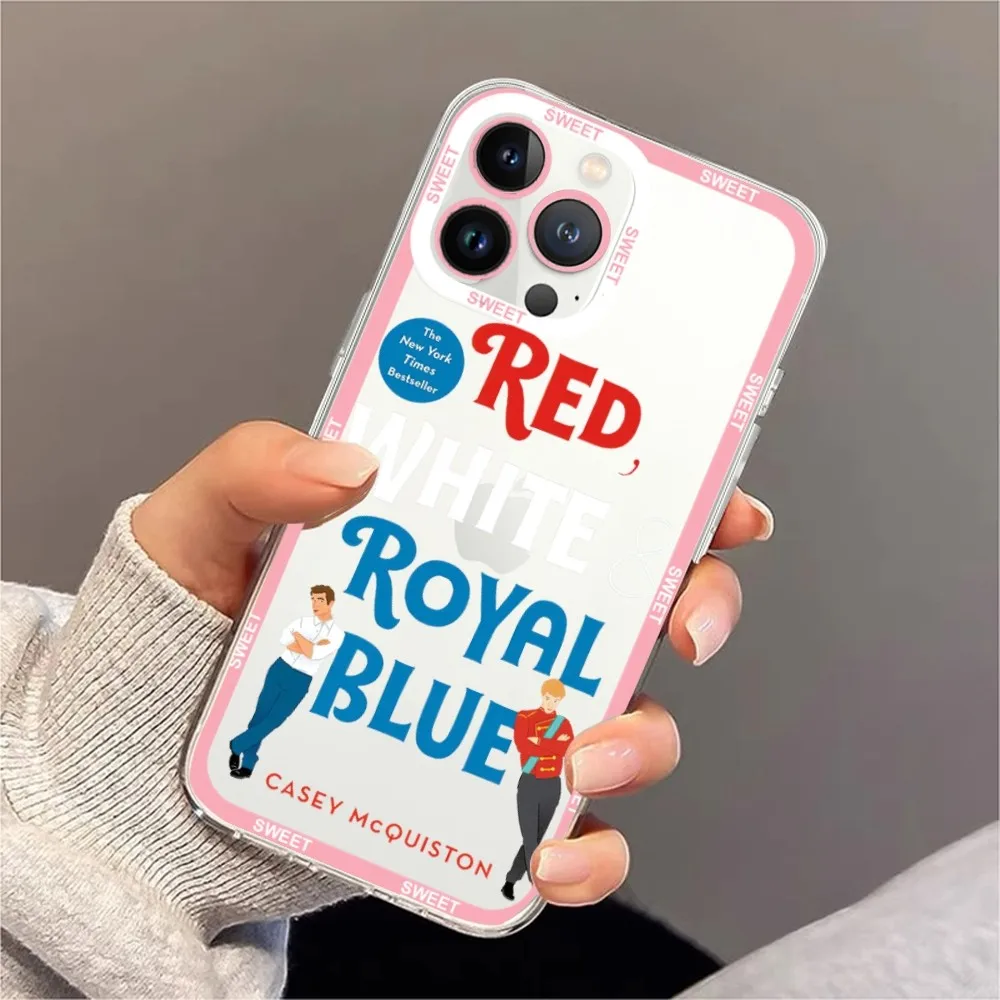 Movie Red, White & Royal Blue Phone Case For iPhone 11 12 Mini 13 14 15 Pro Max Transparent Shell