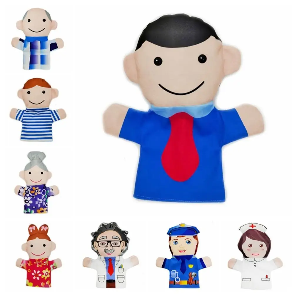 Marionetas de mano para miembros de la familia, 12 tipos de juguetes de peluche, marionetas de mano para miembros de la familia, muñecas educativas