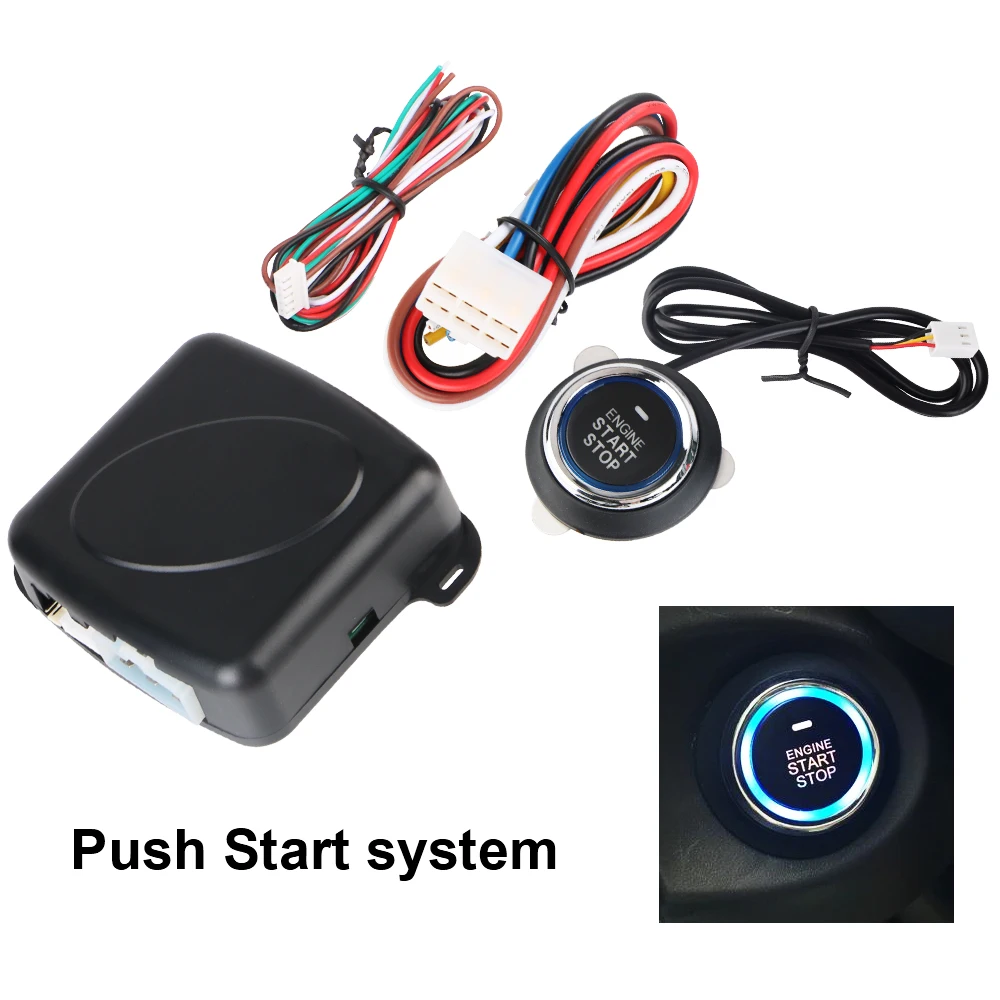 

One Key Start Key Switch Autostart Car Start Stop Button 12V Car Alarm System Engine System Push Button Keyless Entry System