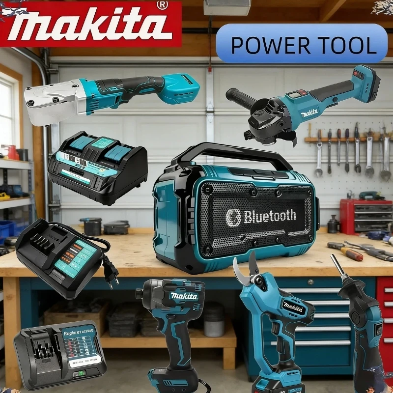

Makita Gun Cutting Machine Set Brushless Grinder Butter Gun And Including various accessories for the charger 18V Battery