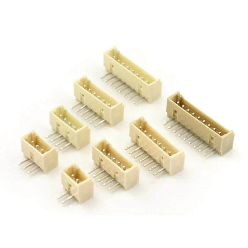 1.25 Connector mm2345678P Straight insert bent pin horizontal beige pin base terminal copper connector