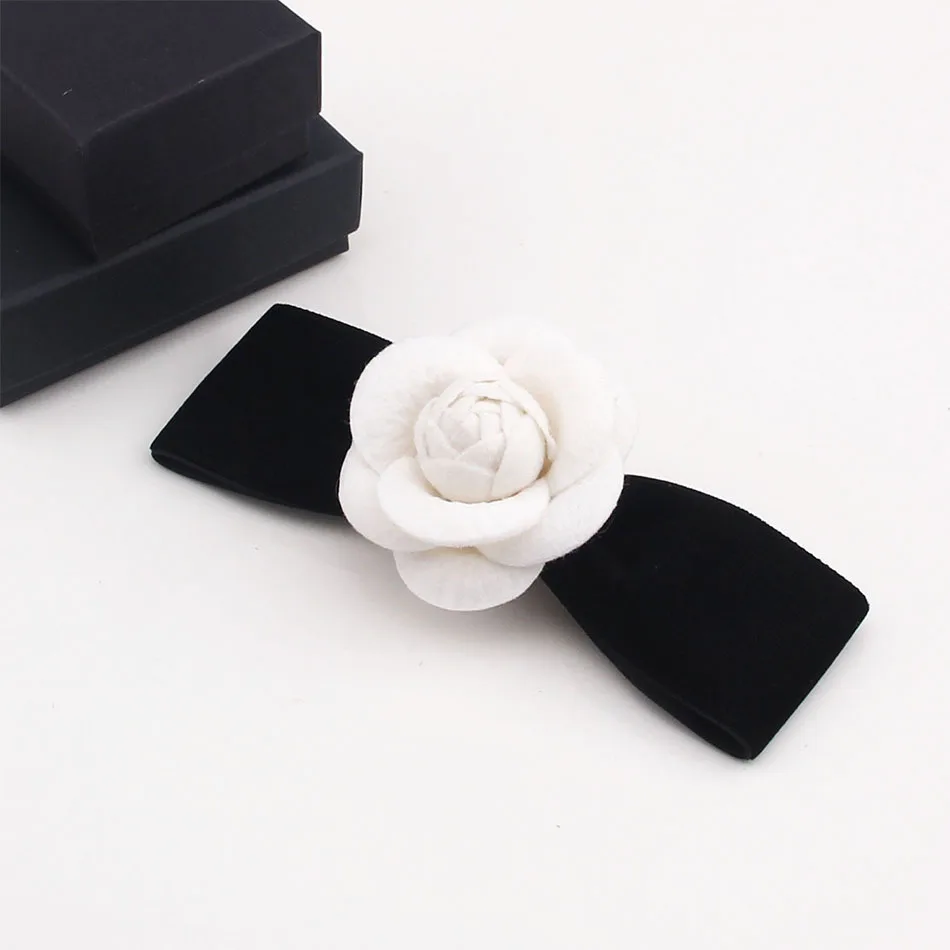 Retro Big Camellia Flower Collar Pins Coat Brooch Pin