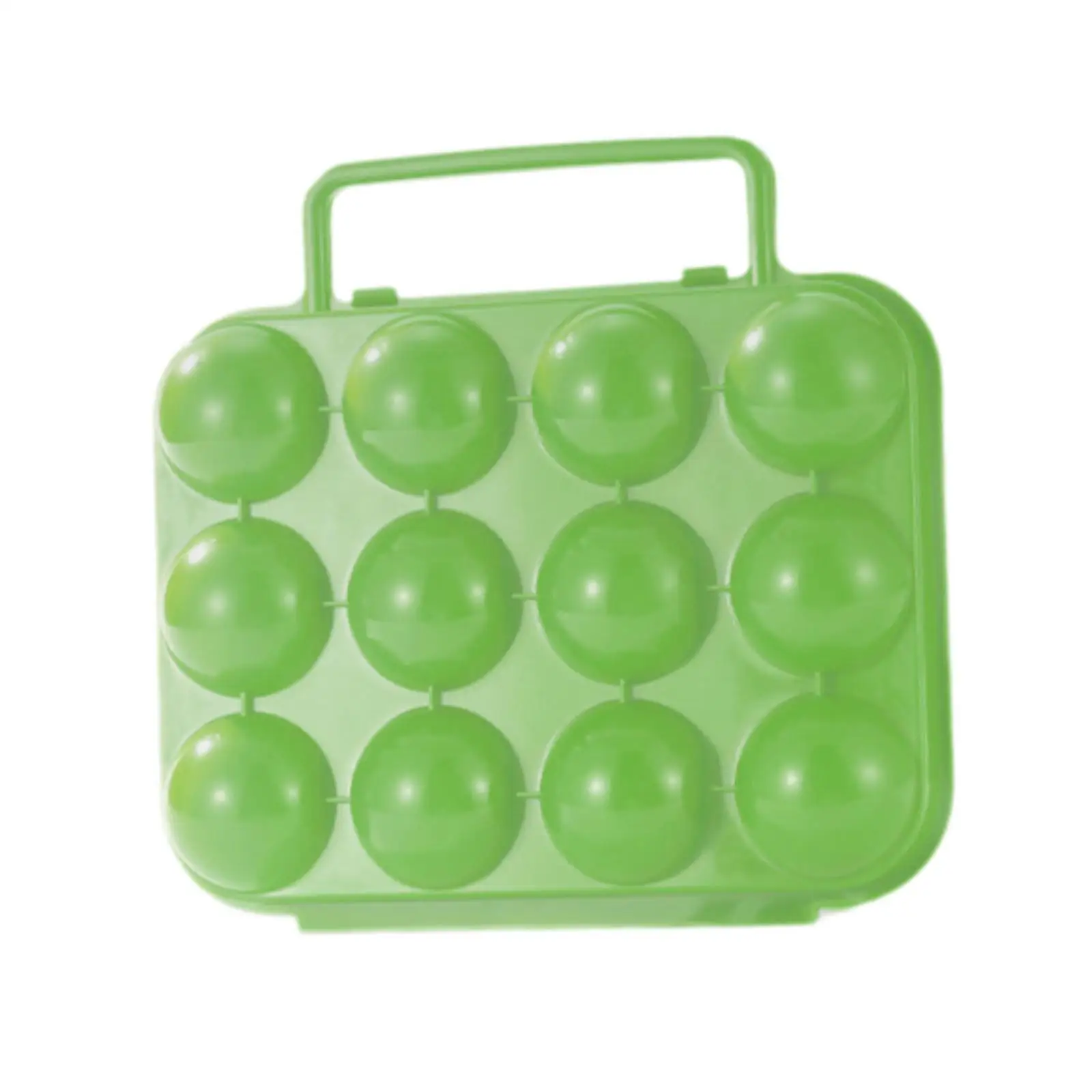 Camping Egg Holder Compact Plastic Egg Storage Organizer with Handle for Travel Picnic RV Outdoor Activities