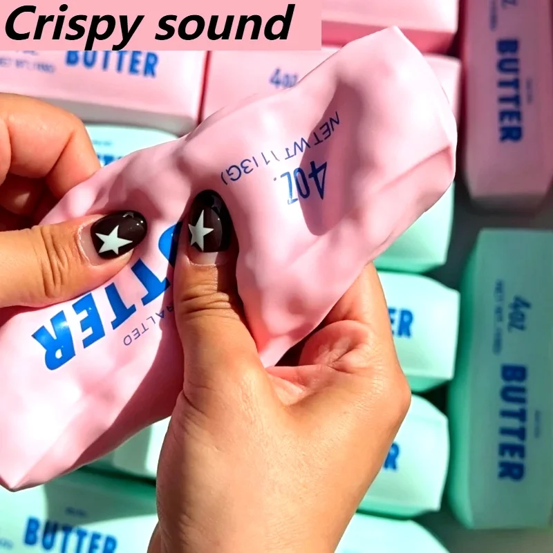 Butter-Stick Squishy Stressball Fidget Toy Knuspriges Quetschspielzeug Runde Blöcke Gefüllt ASMR Anti-Stress Handentspannungs-Geschenkspielzeug