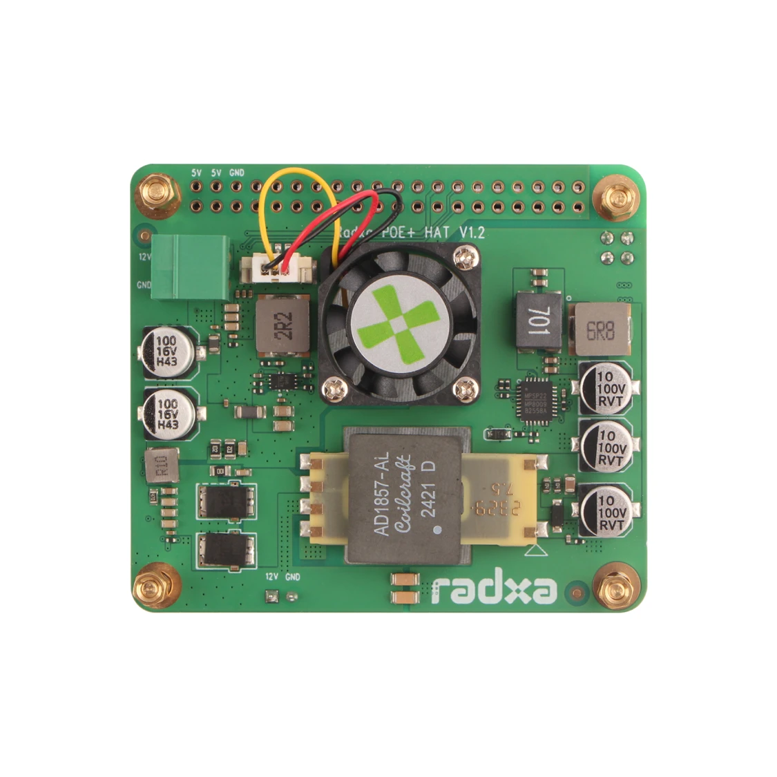 Radxa 25W PoE+ HAT, compatible avec ROCK SBCs, non adapté au X4