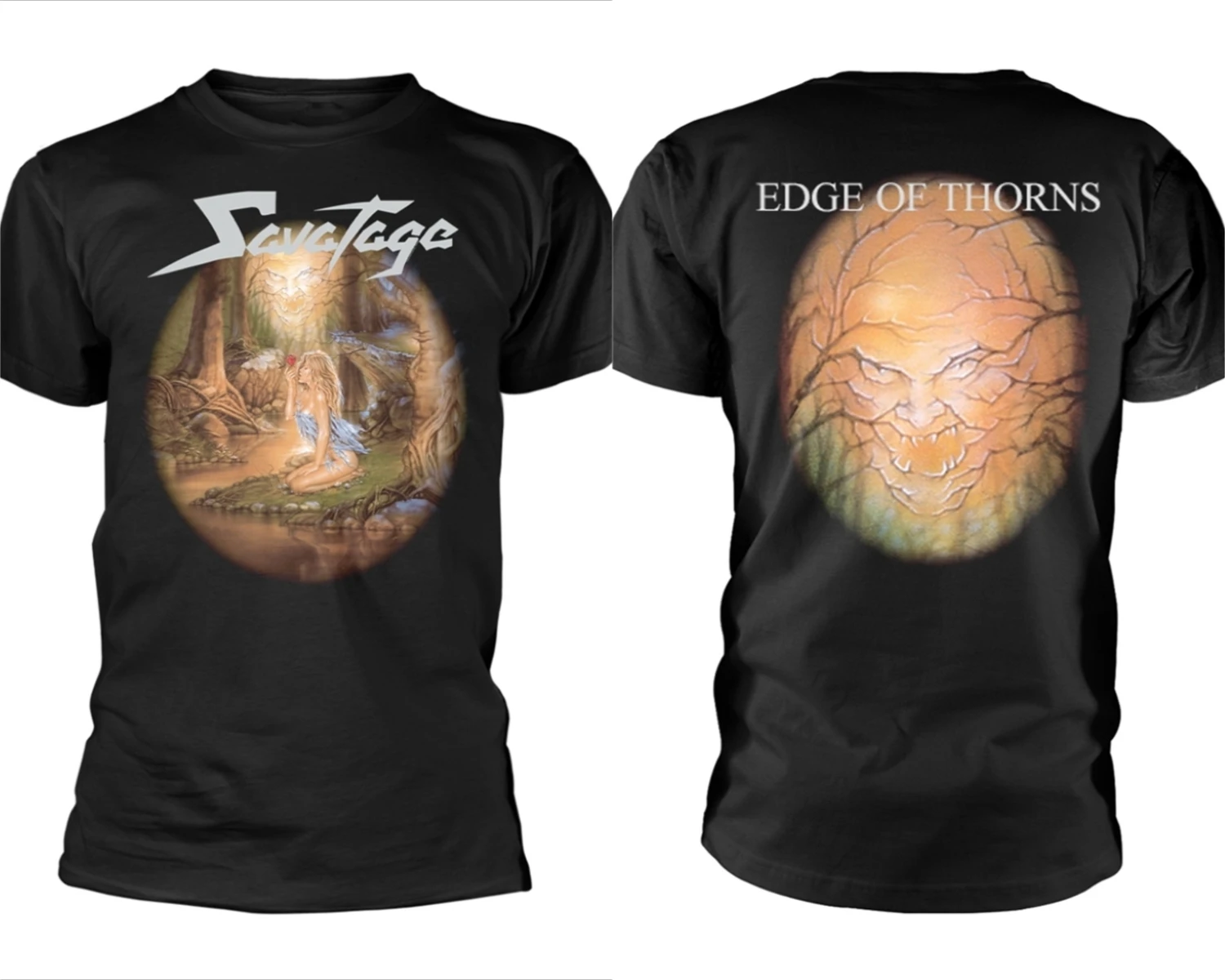 

Savatage Edge of Thorns T-Shirt Men Women Summer Cotton Tees Short Sleeve Brand T-shirt Retro Rock Band Y2k Tops Men's Clothing