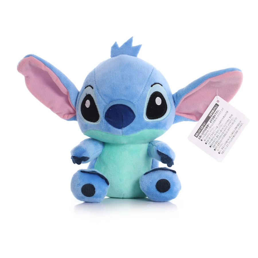 Disney Cartoon Blue Pink Stitch Plush Figure Anime Toy Lilo and Stitch 20cmStitch Plush Sewing Toy Kids School Bag Birthday Gift