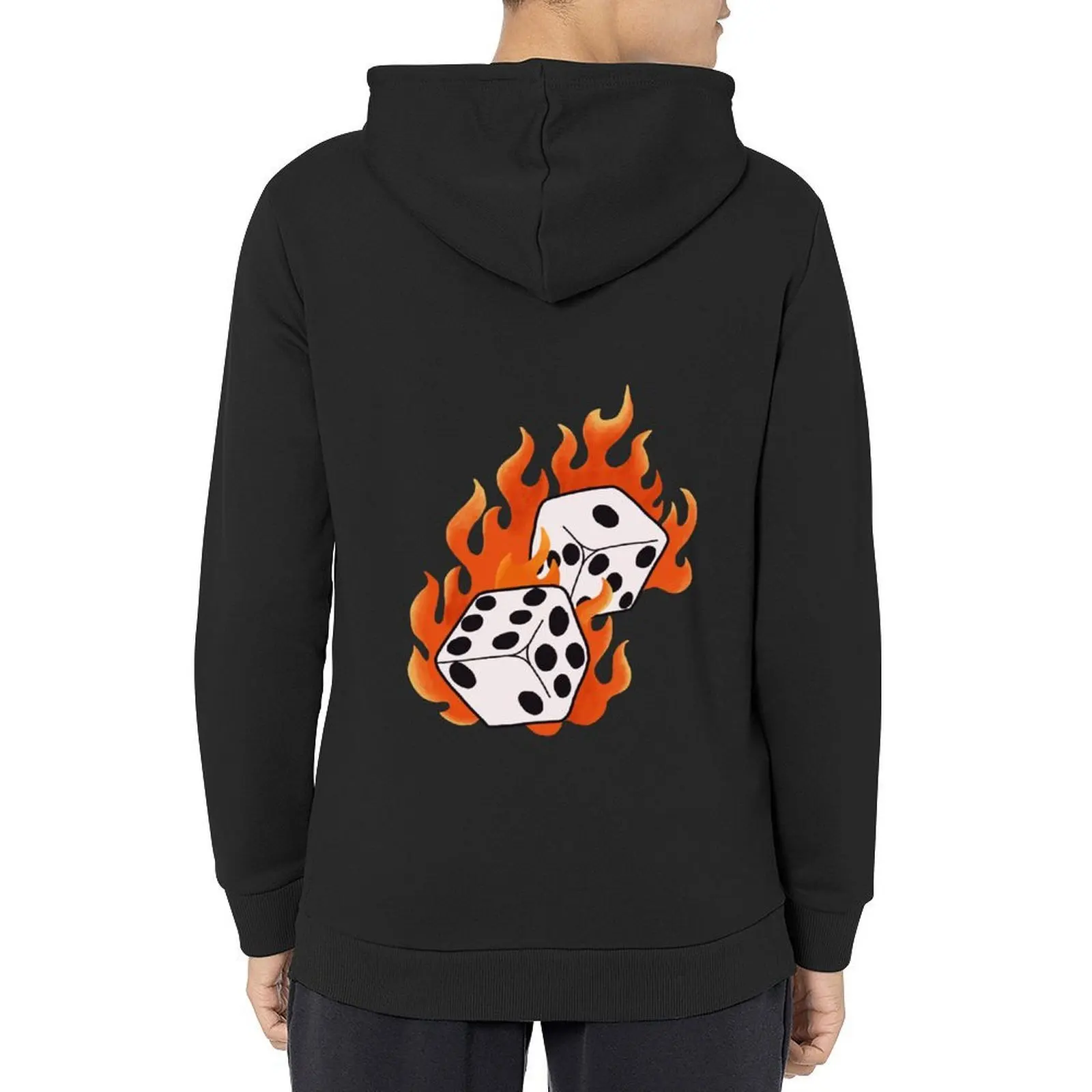 

Flaming dice Hoodie male clothes fashion men men's clothes men's sweat-shirt set hoodie oversize
