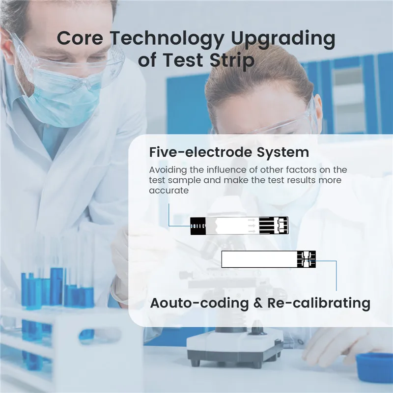 Sinocare 50/100/200/400pcs Strip Tester Test Strips Lancets for Safe AQ Pro I Blood Glucose Meter