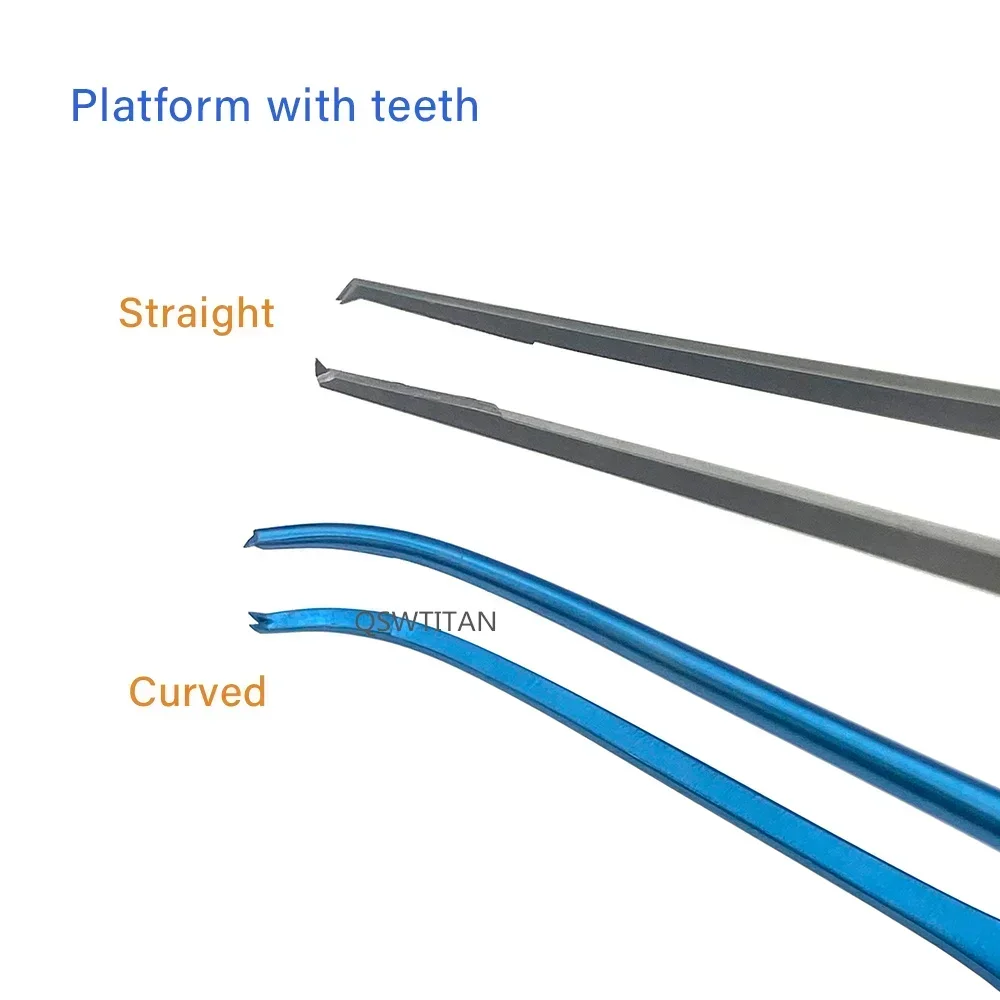 Helveston Fixation Forceps Ophthalmic Tweezers 1*2 Tooth Reuseable Double Eyelid Operation Instrument