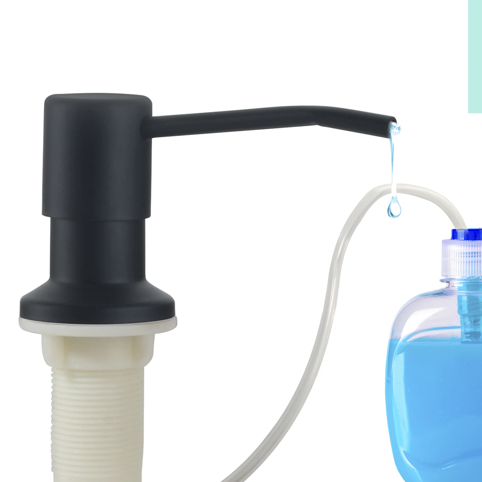 Built in Sink Soap Dispenser Countertop Soap Dispenser Pump Soap Dispenser for Kitchen Sink with 47 Inches Extension Tube Kit