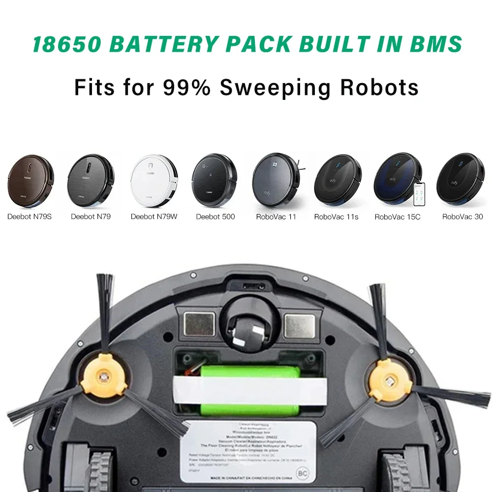 Bateria Recarregável Robô Varrendo, Xiaomi,Ecovacs,iBoto iLife,Chuwi,Polaris,Kitfort,Genio, Liectoux, DIBEA, 14.8V, 3500mAh