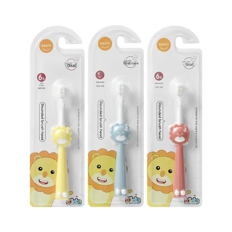 Brosse à dents de dessin animé pour enfants, brosse d'entraînement à dents à feuilles caduques, livres pour enfants, appareil super doux pour bébé, filles et garçons