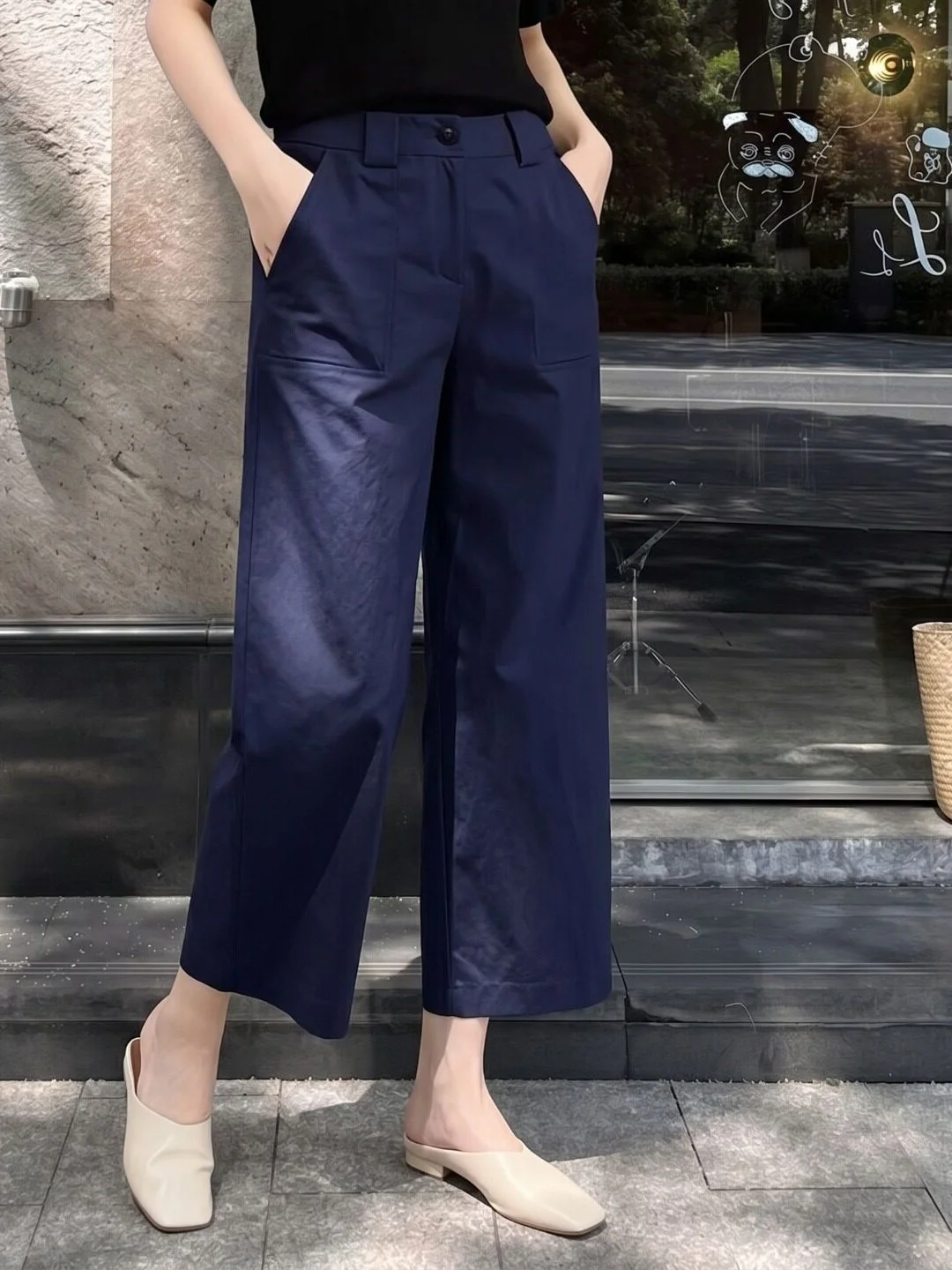 High Waist Wide Leg Pants Women's Summer 2026 New Small Size Slimming Casual Thin Straight Cut Suit Pants Korean Style