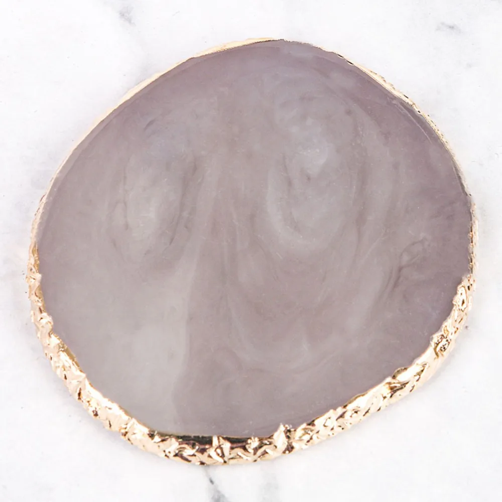 

Round Resin Agate Nails Palette Color Drawing Pallet Gel Polish Foundation Nails Art Decoration Palette Mix Polish Pallet