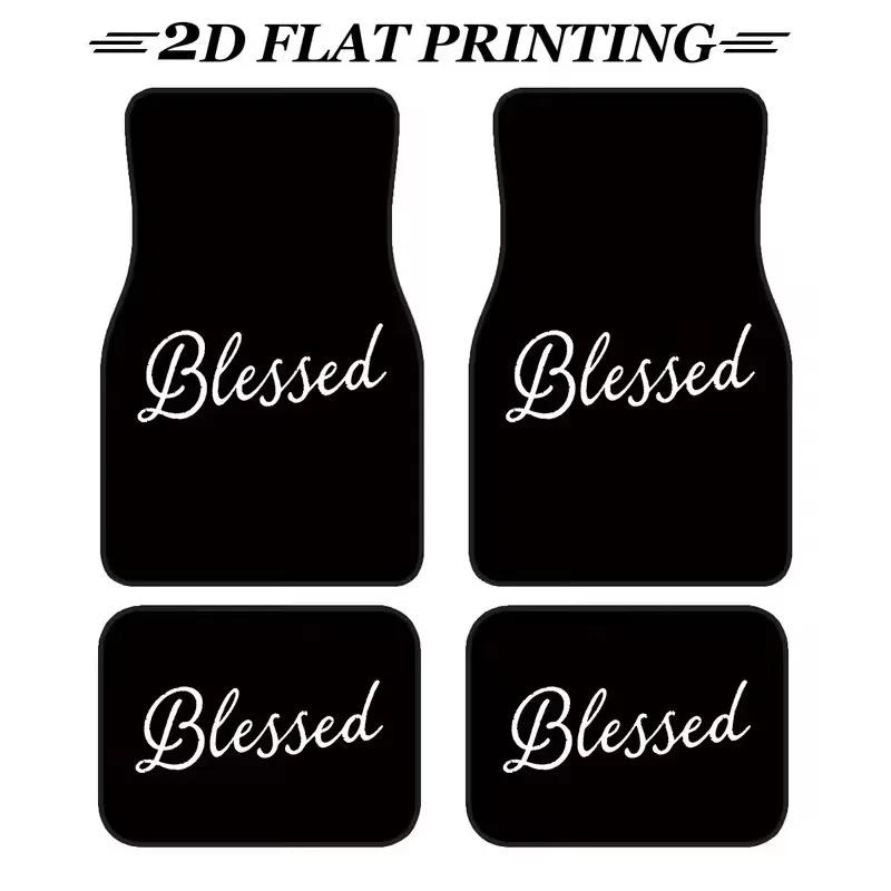 4 PCS Personality Print Car Floor Mats for Toyota Corolla Rav4 Chr Camry Kia Sportage Rio Ceed Mazda 3 Cx5 6 Car Accessories