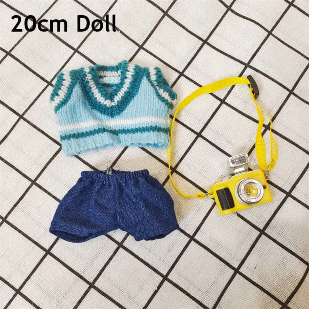 10/20cm setelan Sweater boneka Mini Hoodies boneka mantel untuk boneka katun Aksesori boneka idola pakaian kaus