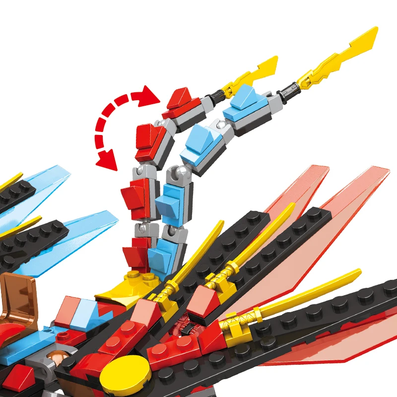 400 pezzi, set di giocattoli da costruzione Dragon a doppia testa, giocattolo educativo da costruzione per bambini, regalo di Natale, regalo di compleanno