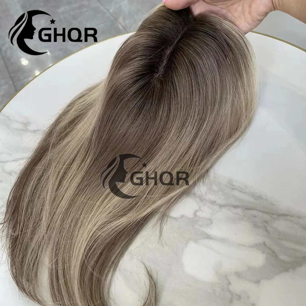 Ash Blonde Highlight Full Lace Wig human hair Pre Plucked Colored 13x6 Ombre 360 Lace Frontal Wigs Natural Wave Gluless 13x4 Lac