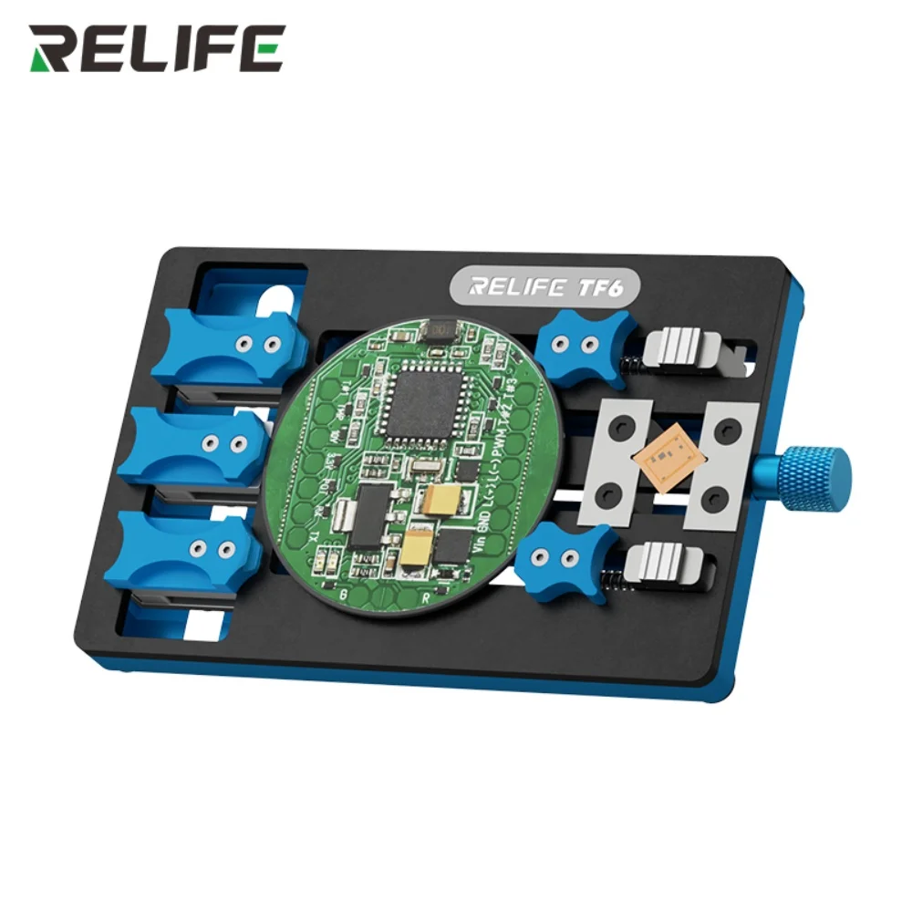 RELIFE TF6 MultiFunction Motherboard Repair Clamp Grooved Jaws for Phone Macbook  Motherboard PCB CPU Chip Clamping Repair