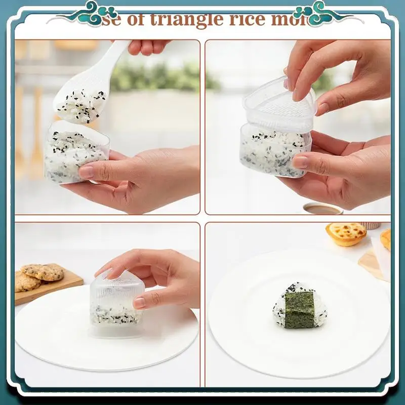 

Premium Onigiri Mold Set Stainless Steel Musubi Mold With Slicer And Triangle Rice Ball Mold And Rice Spoon Musubi Press Mold